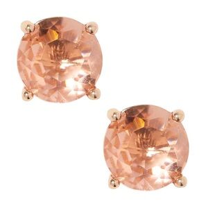 KATE SPADE • Peach Crystal Gumdrop Stud Rose Gold Earrings